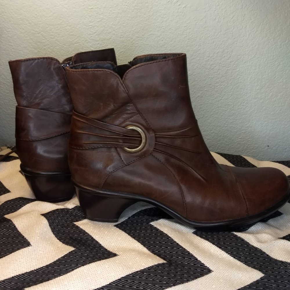 Brown Leather Clarks brand boots